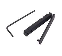 ERINGOGO 5-string Pom Bass Bridge Saddle with Adjustable Height and Black Slotted Nut, Includes 1.5mm Wrench, Bass Guitar Accessory for Precision String Setup Random Color