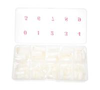 ERINGOGO 500PCS Full Cover Nail Tips Boxed Natural Color Nail Art Patches DIY Manicure for Salon and Home Use