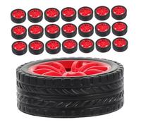 ERINGOGO 50PCS Car Wheels Plastic Roll Shaft Replacement for DIY Rc Car Truck Boat Model Parts Stem Robotics Educational Projects Bulk