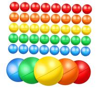 ERINGOGO 50pcs Lucky Drawing Balls Hollow Spheres for Carnival Raffle Party Game Props with Plastic Construction and Bright Multi Colors for Fair and Community Entertainment