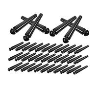 ERINGOGO 50pcs Metal Cribbage Board Pegs Black 2.5cm, Traditional Cribbage Accessories Set for Family Board Games, Travel-friendly Portable Game Pins