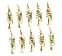 ERINGOGO 50pcs Mini Musical Instrument Models Tiny Trumpet Flute Saxophone for Horn DIY Christmas Tree Decorations Party Favors and Craft Supplies Plastic Keepsakes