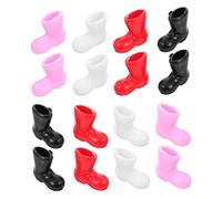 ERINGOGO 50pcs Miniature Santa Claus Boots Doll Shoes for Mixed Colors Dollhouse Accessories Pretend Play for Christmas Decorations and Creative Storytelling