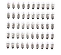 ERINGOGO 50pcs Miniature Screw Base Light Bulbs for Physics Electrical Experiments Science Kits Energy Saving Glass Material Small Replacement Bulbs for School DIY Circuits