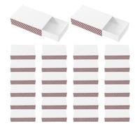 ERINGOGO 50Pcs Paper Match Boxes with Double Sided Striker Blank Sliding Match Containers for Bridal Shower and Home Fireplace White
