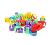 ERINGOGO 50pcs Poultry Leg Bands with Bright Colors Plastic Identification Rings for Chickens Ducks Hens Farm Marker Tools Comfortable Smooth Surface Easy to Use and Remove