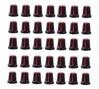 ERINGOGO 50pcs Red Potentiometer Knob Caps for Guitar Bass Volume Tone Control Comfortable Grip Easy to Install Compatible with Electronic Devices