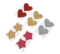 ERINGOGO 50pcs Scratch-Off Stickers Creative DIY Colorful Scratch Tickets Paper Labels Romantic Chic Style Star and Heart Shapes for Showers