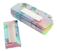 ERINGOGO 50pcs Small False Eyelashes Boxes Lash Storage Organizer Butterfly Pattern Lash Extension Containers for Individual Eyelash Packaging and Travel