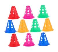 ERINGOGO 50pcs Soft Roller Skating Agility Cones Lightweight Hollowed Marker Cones in Colors for Sports Training Portable Safety Road Markers for Parks Schools Community Practice