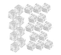 ERINGOGO 50pcs Transparent Acrylic Fake Ice Cubes Reusable Simulation Rocks for Photography Props Decoration Food Display Craft Projects