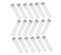 ERINGOGO 50Pcs Transparent Pet Test Tube Bottles Durable Storage Tubes for Candy Bath Salt Liquid Craft Supplies