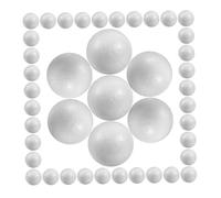 ERINGOGO 50pcs White Polystyrene Foam Balls Lightweight Blank Craft Balls for DIY Decorating and Art Projects