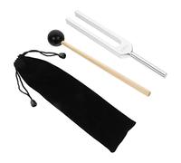 ERINGOGO 528Hz Aluminium Alloy Tuning Fork Set with Hammer for Therapy and Healing, Creative Design Silver Unweighted Tuner for Ear Treatment and Guitar Tuning, Sound Healing Instrument