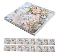 ERINGOGO 5packs Colorful Printed Napkins Flower Patterned Paper Napkins Party Supplies Dinner Adorable Party Serve