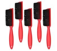 ERINGOGO 5pcs Beard and Mustache Brush Comb Set with Long Handle, Red Facial Hair Grooming Shaving Brushes for Sensitive Skin and Neck Care, Men’s Beard Styling and Barber Fade Tool