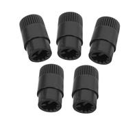 ERINGOGO 5pcs Black Plastic Volume Control Knobs for Electric Guitar and Audio Equipment, 12×20.5mm Size with Secure Connection and Damage-resistant Simple Design for Music Accessories
