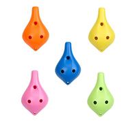 ERINGOGO 5pcs Boys and Girls Ocarinas Flute Instruments Beginner Student Musical Flutes Portable and Easy to Play Multiple Colors Random Color