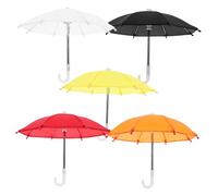 ERINGOGO 5pcs Colorful Mini Umbrella for Dolls Lightweight Tiny Umbrella with Easy Open-close Design for DIY Crafts Home and Dollhouse Decoration Accessories