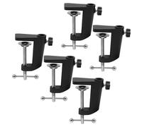 ERINGOGO 5pcs Desk Mount Microphone Arm Clamp Holder with Aluminum Alloy and Plastic Construction, Quick Assembly and Disassembly, Suitable for Desk Thickness to 55mm, for Podcasting