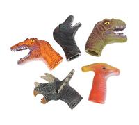 ERINGOGO 5Pcs Dinosaur Finger Puppets Playthings Interactive Hand Puppets for Role Playing Amusing Props for Boys and Bright Colors for Kindergarten Activities