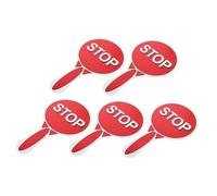 ERINGOGO 5pcs Double Sided Traffic Stop Signs Red Green Signal Paddles for Kindergarten Classroom Safety Role Play Educational Handheld Road Signs