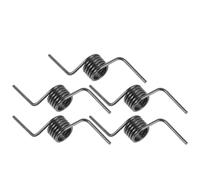 ERINGOGO 5pcs Fridge Door Hinge Spring Torsion Replacement Small Metal Double Leg Return Spring 1.3-10-40 for Refrigerator Maintenance and Hinge Repair