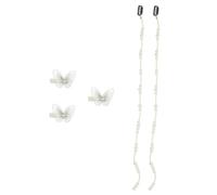 ERINGOGO 5pcs Hair Extension Butterflies Clip Elegant Chain Hair Clip Artificial Pearl and Iron, Easy to Operate for Banquet and Anniversary Hairstyles, for Wife and Mother