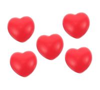 ERINGOGO 5Pcs Hand Grip Strengthener Balls Heart-shaped PU Squeeze Balls for Hand Muscle Training and Stress Relief for Adults and Teens at Home Office