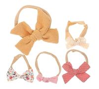 ERINGOGO 5pcs Headbands Bow Decor Bands for Newborn Girls Adorable Boy Girl Accessories for Daily Wear Special Events Versatile Colors for Various Looks