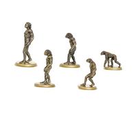 ERINGOGO 5pcs Human Evolution Dark Gold Educational Figures for Learning History Creative Play People Figures Ornament
