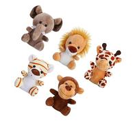 ERINGOGO 5pcs Jungle Animals Plush Toy Keychain Pendant Mini Stuffed Animal Keychain Monkey Elephant Deer Cute Creative Backpack Decoration for Parties and