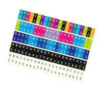 ERINGOGO 5pcs Kalimba Thumb Piano Learning Stickers Color-coded Keyboard Decals for Beginners Easy to Install and Remove Practical Music Teaching Tool