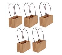 ERINGOGO 5pcs Kraft Flower Bouquet Carrier Bags with Handles for Weddings Retail and Giving Durable Reusable Floral Packaging