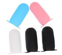 ERINGOGO 5pcs Leakproof Silicone Bottle Cap for Travel Toiletries Reusable Travel Bottle Covers Sealing Sleeve