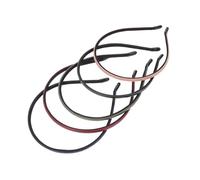 ERINGOGO 5PCS Leather Covered Thin Headbands for Women Lightweight Non-slip Retro Style Hair Hoops in Pink Dark Green Navy for Daily Face Washing and Fashion Accessories