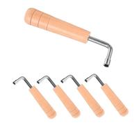 ERINGOGO 5pcs Lyre Tuning Wrench Tool for Lyre Harp Stringed Instruments Tuning Ergonomic Wooden Handle for Performances and Daily Practice