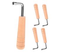 ERINGOGO 5pcs Lyre Wrench with Ergonomic Wooden Handles Precision Tuning Instrument Adjustment Tools for Lyre Harp Players Portable Lightweight Design for Performances and Daily Practice