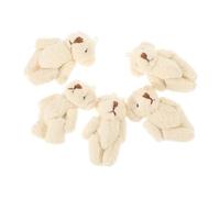 ERINGOGO 5Pcs Mini Bear Plush Accessories DIY Clothing Decor for Hats Scarves Bags Cute Pearl Velvet Bears for Sewing Crafts