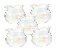 ERINGOGO 5pcs Miniature Glass Fish Bowl Tiny Decorative Tanks for Crafts Mini House Decor and Learning Rewards for Miniature Landscapes and Spaces