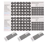 ERINGOGO 5pcs Pan Flute Note Decals for Tube Panpipes PVC Flute Finger Stickers for Beginners Easy-read Music Scale Labels Adhesive Instrument Accessories for Practice