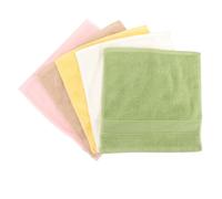 ERINGOGO 5pcs Pure Cotton Square Towels for Boys and Girls Soft Bath Rags for Shower Absorbent Face Towels for Drool Bibs and Hand Wiping Random Color
