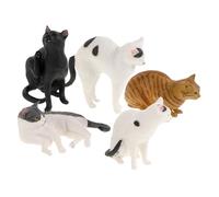 ERINGOGO 5pcs Realistic Cat Figurines Adorable Simulation Animal Models Interactive Educational for Vibrant Designs for Creative Play for Cake Toppers Engagement
