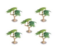 ERINGOGO 5pcs Realistic Green Plastic Longevity Pine Cake Toppers with Mini Tree Figurines, Simulation Design for Cake Decoration and Sand Table Ornament