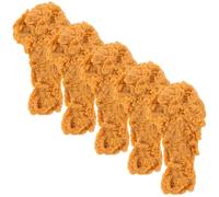 ERINGOGO 5Pcs Realistic PVC Fried Chicken Leg Models Kitchen Decorations Lifelike Food Props for Restaurant Display Photo Shoots Table Staging and Home Decor