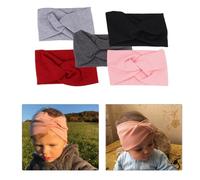 ERINGOGO 5pcs ’s Elastic Cross Headbands Set, Solid Color Hair Accessories, Stretchy Hair Bands in Black, Pink, Dark Gray, Light Gray, Burgundy, Suitable for Daily Wear and Sports
