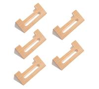 ERINGOGO 5pcs Sanxian Replacement Bridge Handmade Aged Bamboo Hollow Design for Folk Instrument Chinese Sanxian Musical Accessory Improved Sound Projection