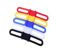 ERINGOGO 5Pcs Silicone Bike Flashlight Holder Bands Mount Straps for Cycling Mountain and Road Bikes Strong Non Slip Tie for Phone Tools Speakers Random Colors Random Color