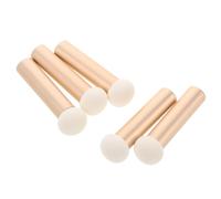 ERINGOGO 5pcs Sponge Concealer Brushes Set Aluminum Handles, Mini Flat Concealer and Eye Makeup Brushes, Supple Cosmetic Tools for under Eye Dark Circles and Acne Scar Blending