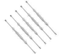 ERINGOGO 5pcs Stainless Steel Earwax Spoon Set for Trained Professionals, Easy-to-use Earwax Removal Tools with Silver Finish, Sturdy Ear Kit for Safe and Effective Ear Care